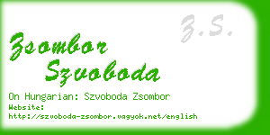 zsombor szvoboda business card